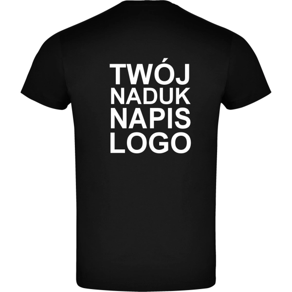 Męska koszulka T-shirt 100% miękka bawełna czarna z twoim nadrukiem roz. M